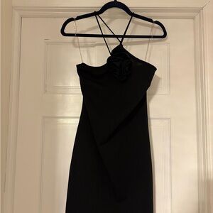 Fashion Nova Mini Black Halter Dress